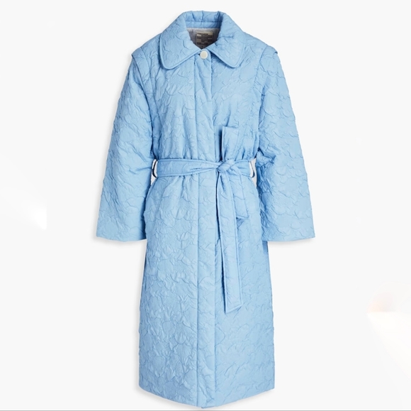 Blue 2 in 1 cozy convertible coat - Picture 1 of 8